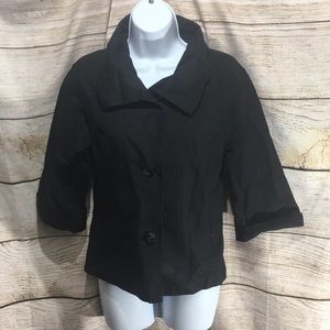 Rafaella Small Black button jacket with big button
